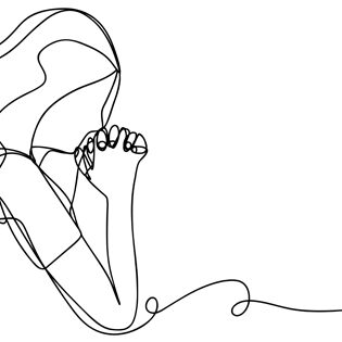 line drawing of a woman praying for christian counseling in marietta ga